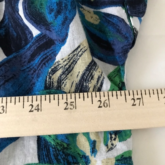 TIME and TRU Linen Button Down Tropical Floral Shirt Women’s Size XL Size 2X - Picture 11 of 15
